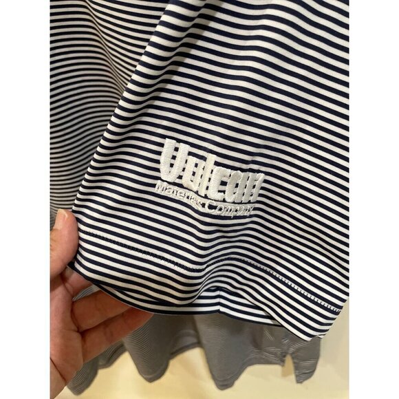 Peter Millar Men's XXL Striped Polo Shirt Summer Comfort Navy & White - Picture 4 of 7